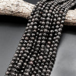 Black Sea Sediment Jasper Smooth Round Beads 8mm 10mm Aka Impression Imperial Jasper 15.5" Strand