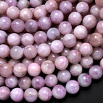 Natural Kunzite 8mm Round Beads Soft Violet Purple Pink Gemstone 15.5" Strand