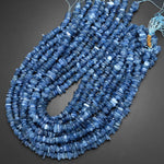 Natural Blue Kyanite Freeform Rondelle Bead 8mm 10mm 12mm 14mm 15.5" Strand