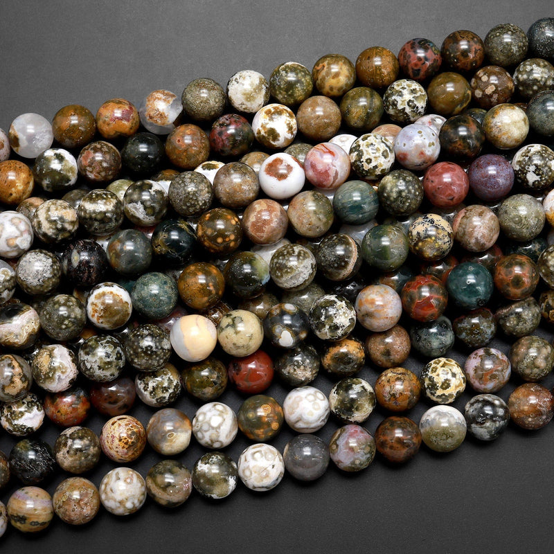 Natural Petrified Wood Beads 6mm 8mm 10mm Smooth Round Beads Wholesale –  Intrinsic Trading