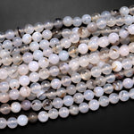 Translucent Natural Montana Agate 4mm 6mm 8mm 10mm Smooth Round Beads 15.5" Strand