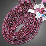 Natural Pink Red Tourmaline Freeform Pebble Nugget Beads Gemstone 15.5" Strand