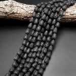 Natural Lava Teardrop Beads 8x12mm Vertically Drilled High Quality A Grade Earthy Organic Lava Rock Stone  15.5" Strand