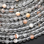 Natural Phantom Rock Quartz Beads 4mm 5mm 15.5" Strand