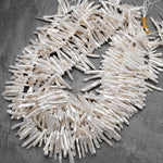 AAA Long Slim Natural White Biwa Stick Pearl Freshwater Good For Earrings 15.5" Strand