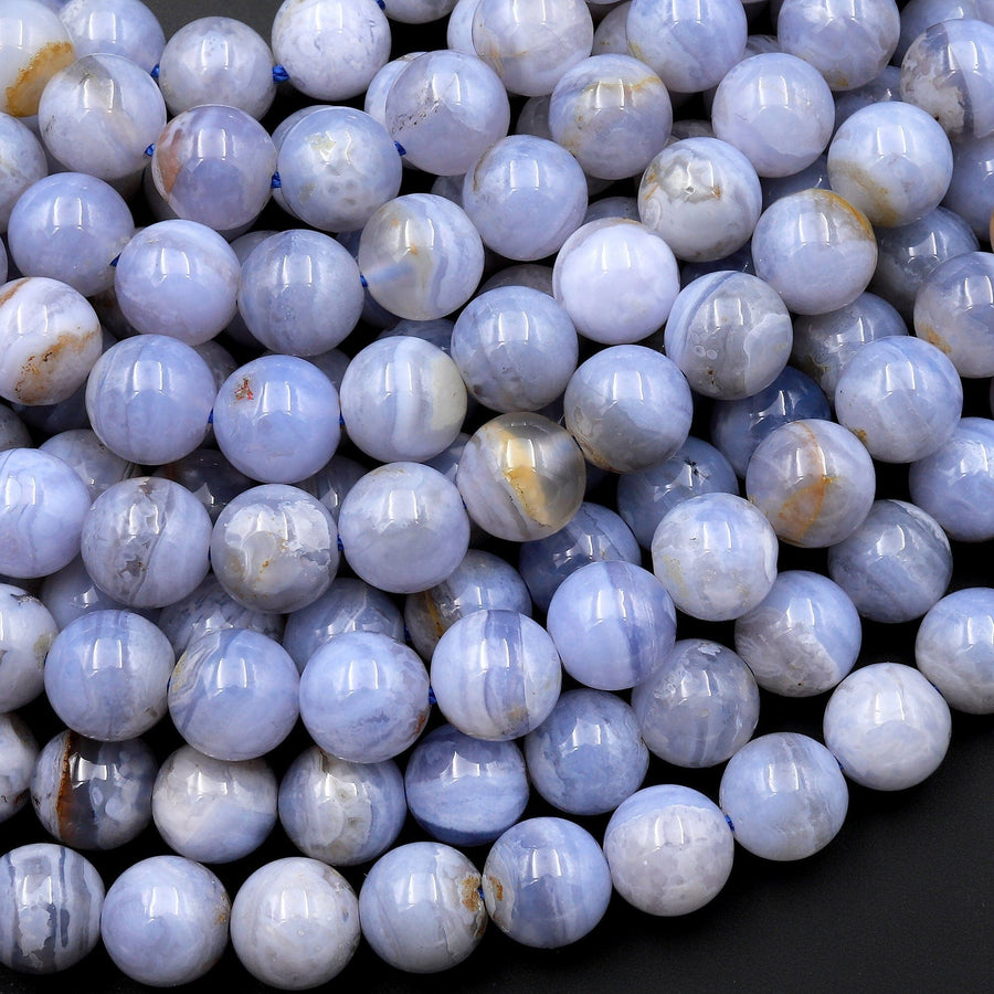Collier agate blue lace - De 4 et 8 mm - - Grossiste en Collier agate blue lace - De 4 et 8 mm - - Grossiste en