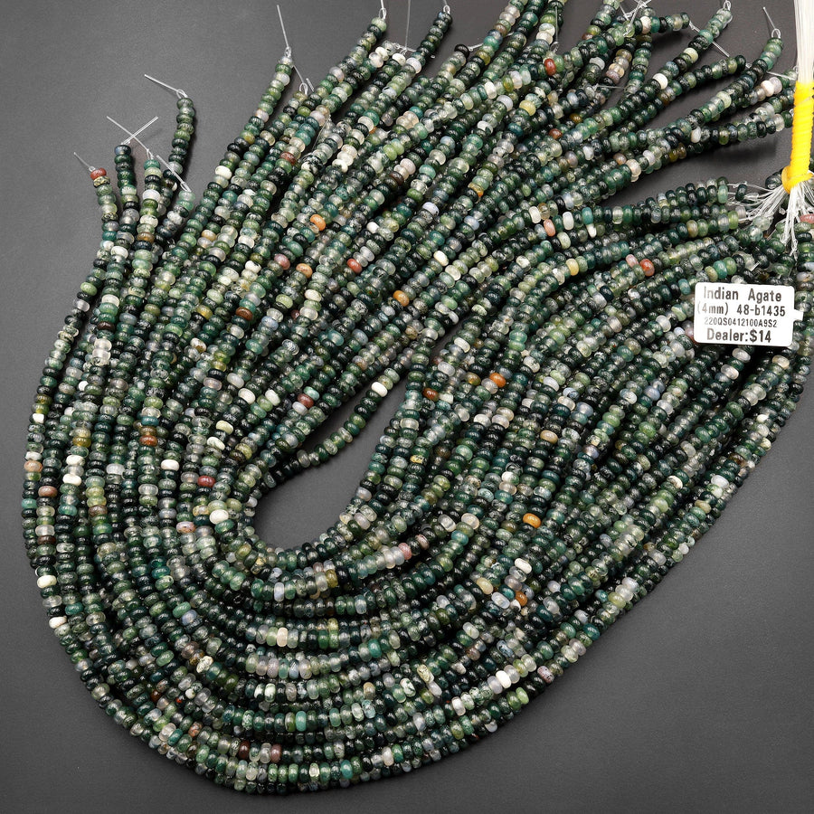 thumbnail image 2 of Gem-inside Natural Round Green Agate Frost Matte Stone Beads – 8mm, 15" Strand 2 of 4