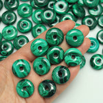 AAA Natural Malachite Donut Bead Pendant 20mm