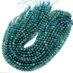 Natural Blue Fluorite Smooth Round Beads 8mm Gemstone 15.5" Strand