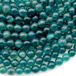 Natural Blue Fluorite Smooth Round Beads 8mm Gemstone 15.5" Strand