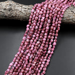 Natural Pink Tourmaline Freeform Small Pebble Nugget Beads Gemstone 15.5" Strand