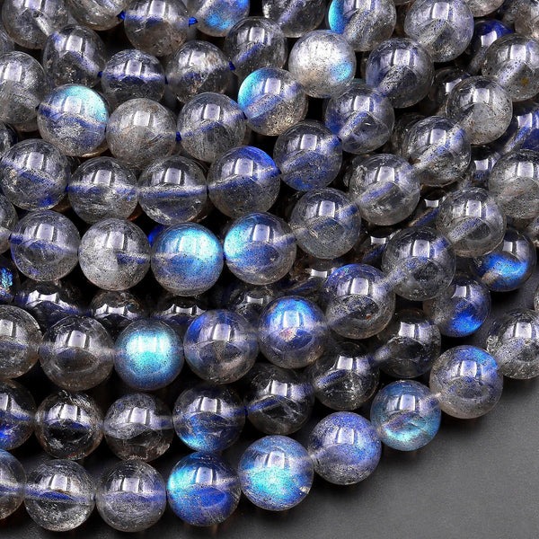 Blue Flashes~ AAA Natural Blue Labradorite 4mm 5mm 6mm 7mm 8mm Round Beads 15.5" Strand