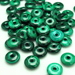 AAA Natural Malachite Donut Bead Pendant 20mm