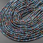 Rare Faceted Natural Ruby Kyanite Fuchsite 2mm 3mm 4mm Round Beads Gemstone 15.5" Strand