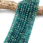 Natural Blue Fluorite Smooth Round Beads 8mm Gemstone 15.5" Strand