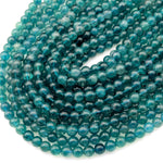 Natural Blue Fluorite Smooth Round Beads 8mm Gemstone 15.5" Strand