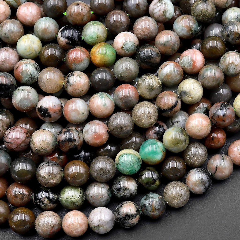 Real Genuine 100% Natural Green Emerald 4mm 6mm 8mm 10mm Round Beads Gemstone May Birthstone 15.5" Strand