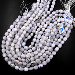 Chunky Natural Rainbow Moonstone Freeform Pebble Nugget Beads Gemstone 15.5" Strand