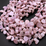 Natural Kunzite Freeform Pebble Petal Nugget Beads 15.5" Strand