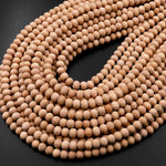 Natural Wood Beads 6mm Round Great For Mala Prayer Meditation Therapy 15.5" Strand