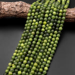 AAA Natural Canadian Green Jade 8mm Round Beads 15.5" Strand