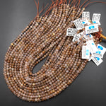 Natural Golden Brown Copper Rutile Quartz Round Beads 5mm 15.5" Strand