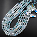 Mystic Aqua Blue Agate Faceted 8mm Round Beads Plated Silverite AB Coated Natural Gemstone 15.5" Strand