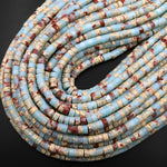 Impression Jasper Heishi Beads 4mm 6mm Aka Snake Skin Jasper Aqua Terra Jasper 15.5" Strand