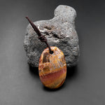 Natural Madagascar Petrified Wood Oval Pendant Bead Drilled Gemstone