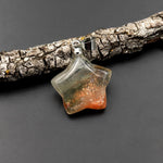 Extremely Rare! Natural Green Orange Arusha Sunstone Star Pendant