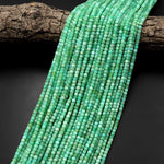 AAA Natural Chrysoprase Faceted 4mm Cube Square Dice Beads Gemstone 15.5" Strand