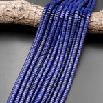 Blue Lapis 6mm 8mm Heishi Rondelle Beads 15.5" Strand