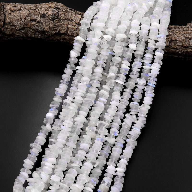 Natural Blue Rainbow Moonstone Beads Freeform Rondelle 15.5 Strand –  Intrinsic Trading