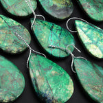 From the Old Arizona Copper Mine~ Natural Chrysocolla Teardrop Pendant