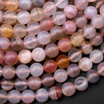 Rare Natural Mozambique Agate Round Beads 6mm 8mm 10mm 15.5" Strand
