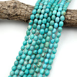 Natural Turquoise Rounded Nuggets Genuine Real Blue Green Gemstone 15.5" Strand