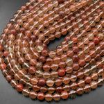 Rare Natural Lazasine (Andesine-Red Labradorite) 3mm 4mm 5mm 6mm 7mm 8mm 9mm 10mm Smooth Round Beads 15.5" Strand