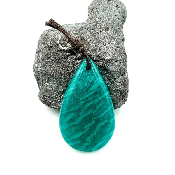 AAA Natural Russian Amazonite Teardrop Pendant