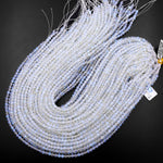 Micro Faceted Opalite Round Beads 3mm 4mm 15.5" Strand
