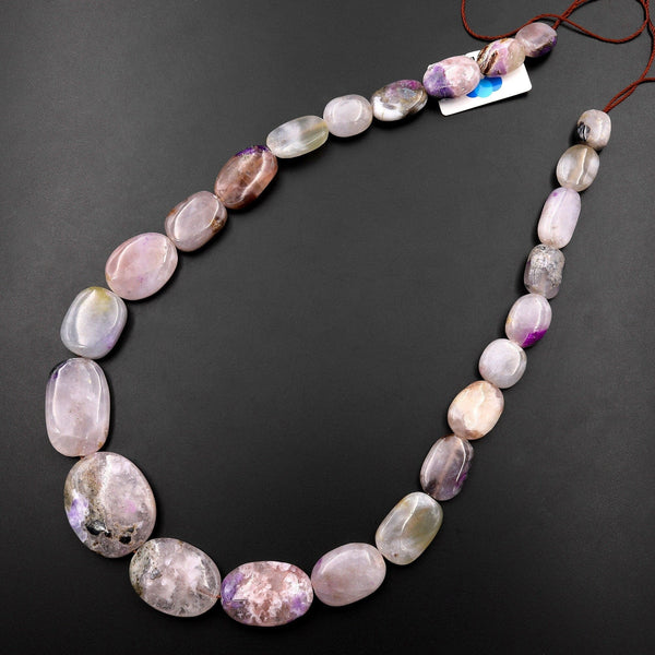 Real Genuine Natural Sugilite Rounded Rectangle Nugget Beads From South Africa15.5" Strand