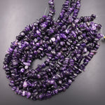 Natural Purple Amethyst Freeform Pebble Beads Gemstone 15.5" Strand