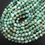 Natural Chrysocolla in Quartz Freeform Pebble Nugget Beads Gemstone 15.5" Strand