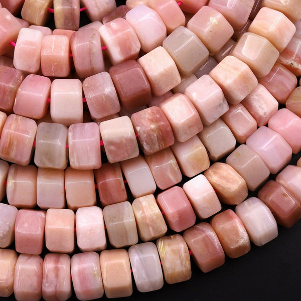Natural Peruvian Pink Opal Rondelle Plain Beads / Big Size Smooth