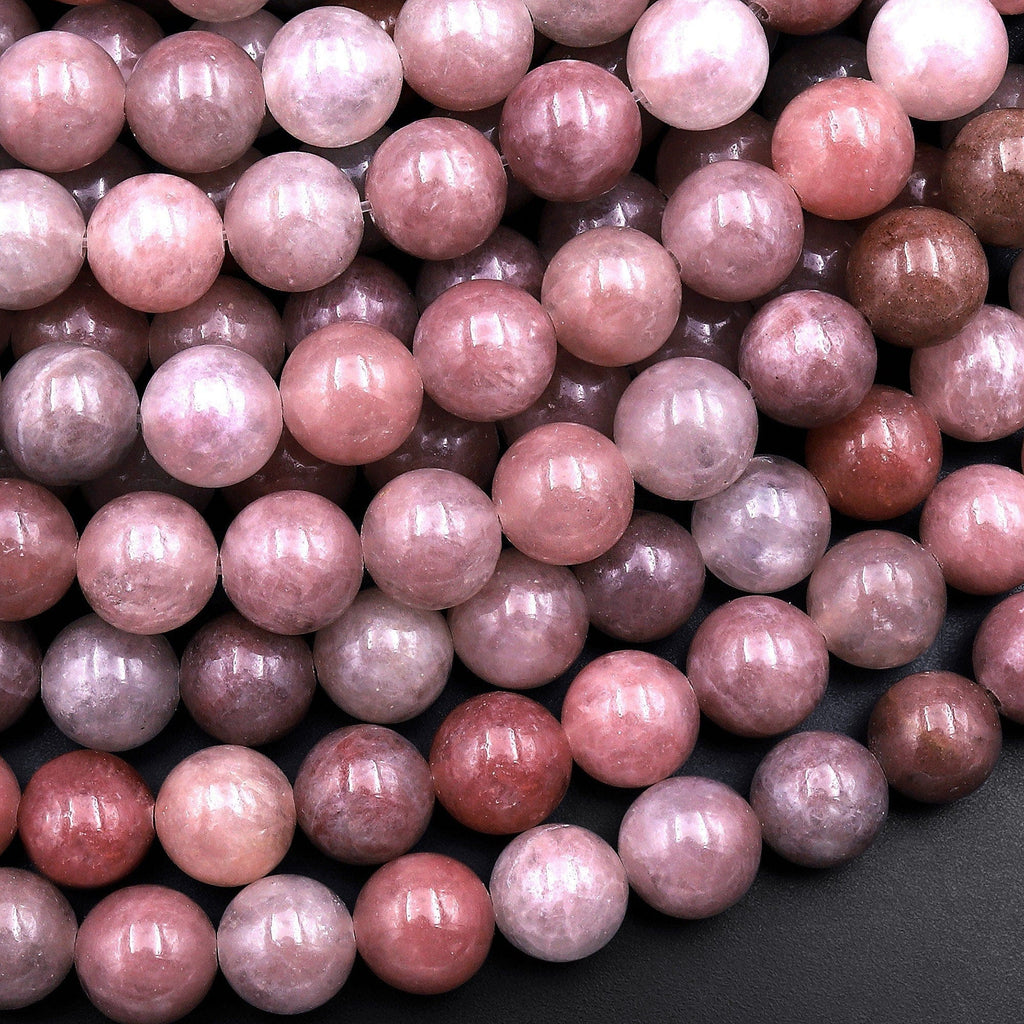 Natural Mauve Pink Rose Quartz 8mm Round Beads 15.5" Strand