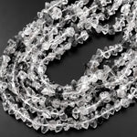 AAA Natural Tibetan Quartz Beads Double Terminated Points Super Clear Freeform Real Natural Crystal Quartz 15.5" Strand