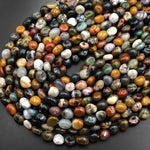 Natural Ocean Jasper Freeform Pebble Nugget Beads 15.5" Strand
