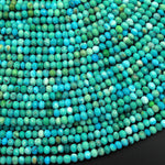 AAA Genuine Natural Turquoise 3mm Faceted Rondelle Beads Blue Green 15.5" Strand