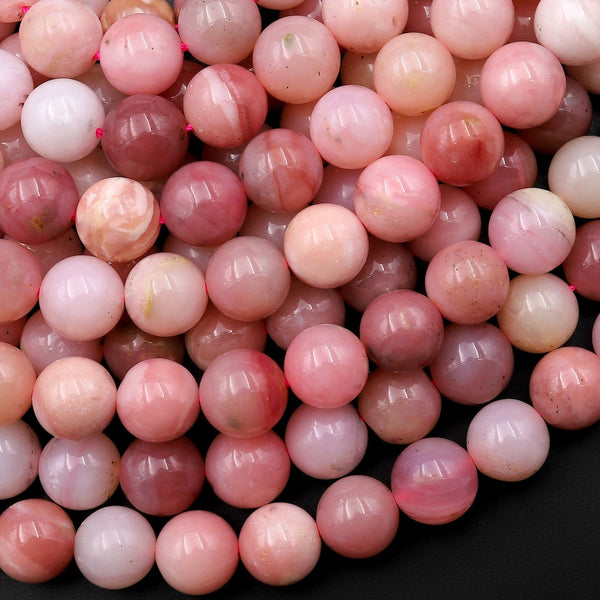 Natural Peruvian Pink Opal 4mm 6mm 8mm 10mm Round Beads 15.5" Strand