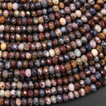 Faceted Natural African Pietersite 4mm Rondelle Beads 15.5" Strand