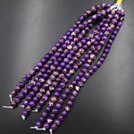 Large Hole Beads Purple Impression Jasper 10mm Round Rondelle Beads Aka Snake Skin Jasper Aqua Terra Jasper 8" Strand